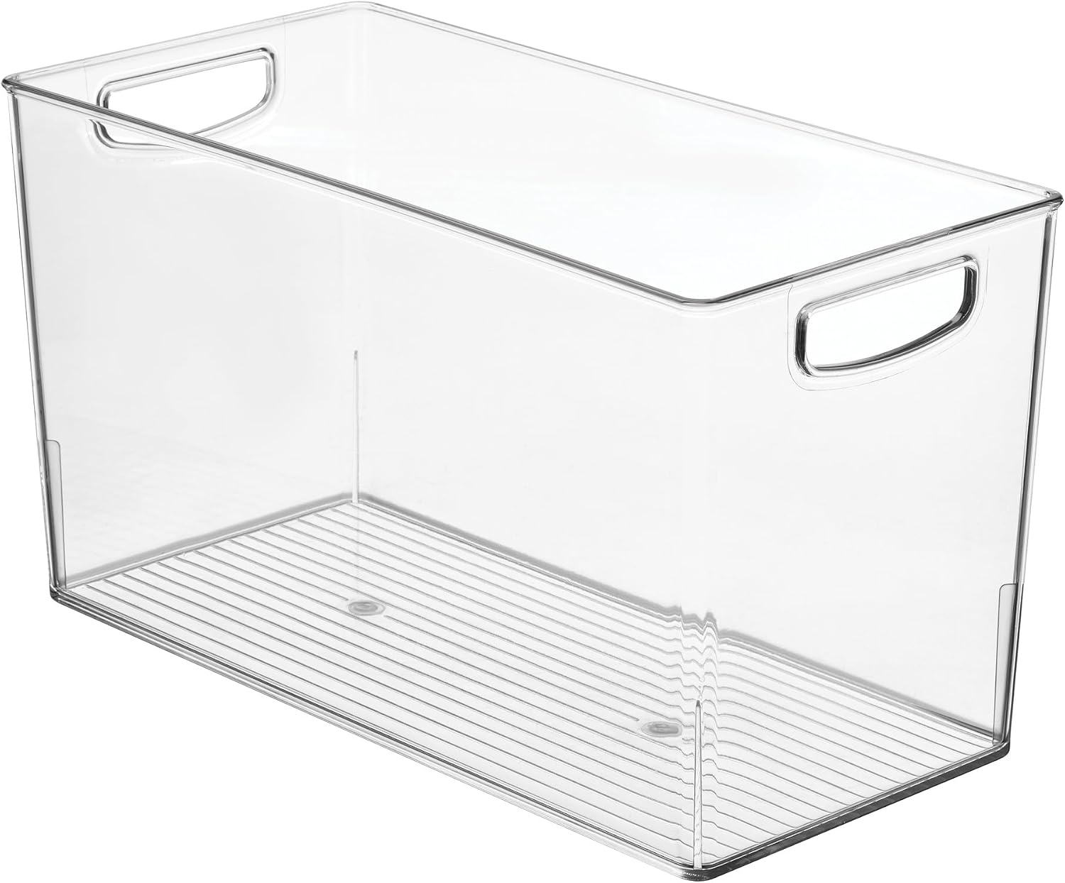 iDesign Plastic Storage Bin with Handles for Household Storage - Set of 4 - Clear - Made in USA