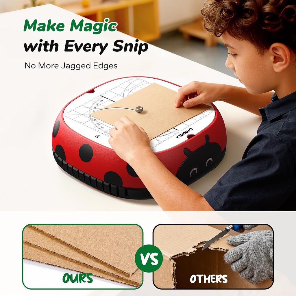 Safe Power Cardboard Cutter for Kids, STEM + STEAM Educational Toy for Boys and Girls Ages 5+, Upcycled Tool for DIY Cardboard Projects, Engineering & Creativity
