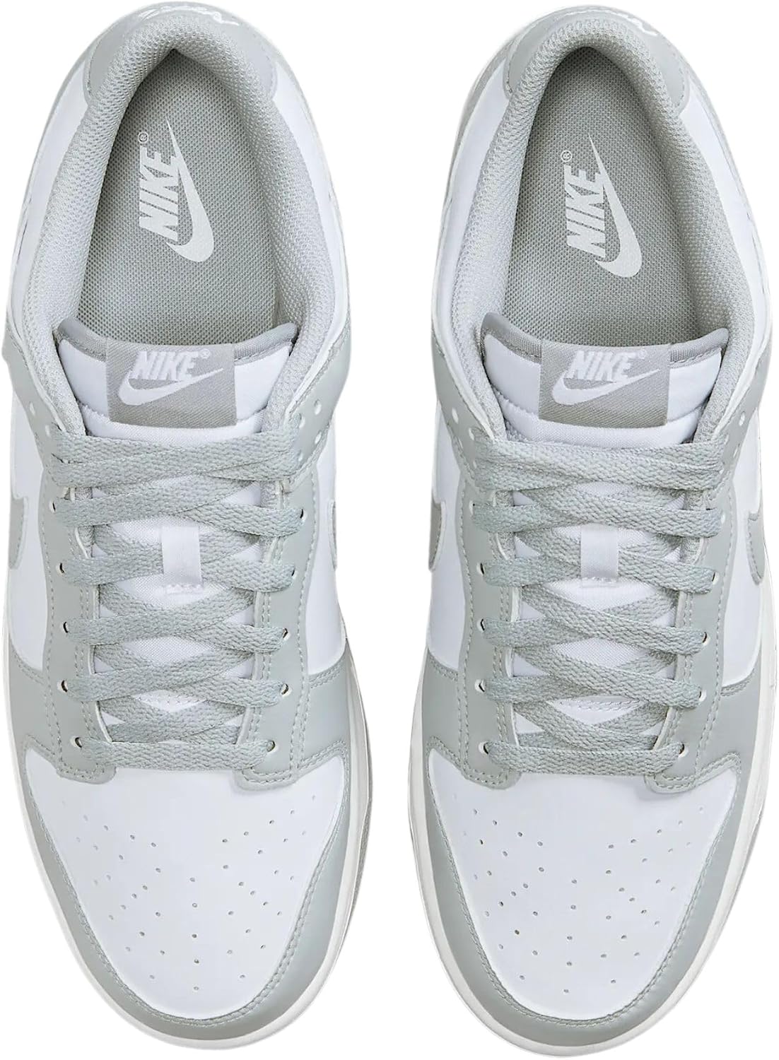 Nike Dunk Low Retro Men's Shoes (HF5441-105, White/White/Light Smoke Grey) Size 15