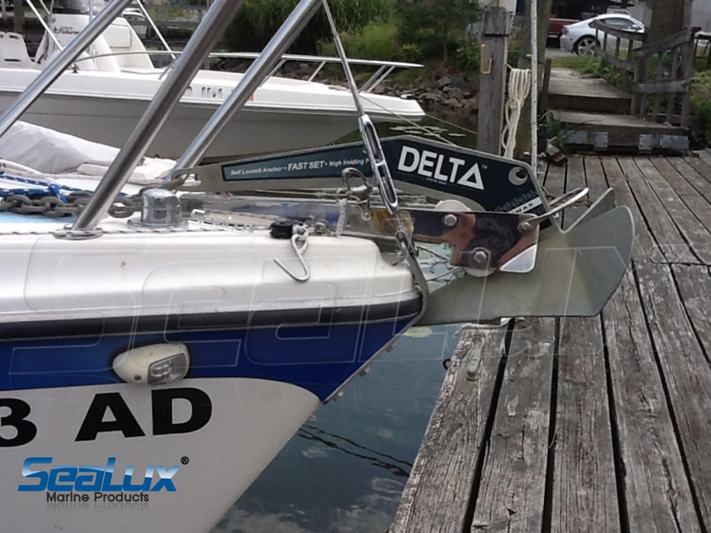 SeaLux Marine Stainless Steel 28' Delta Type Long Anchor Bow Roller