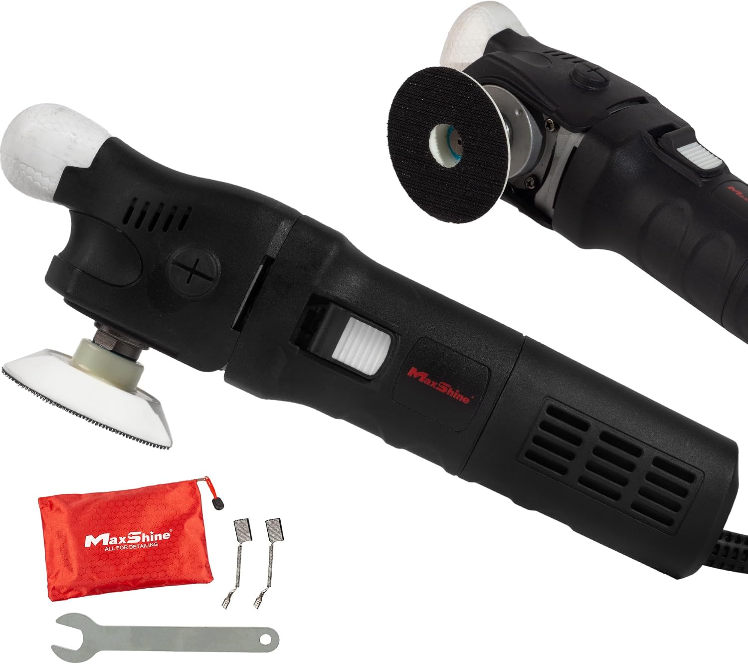 Maxshine M550 Rotary Polisher | 550W Motor, 3' Backing Plate, 6-Speed, 5/8' Thread | Compact Detailing Buffer for Auto, Boat & Marine Paint Correction, Swirl & Scratch Removal, Glossy Finish