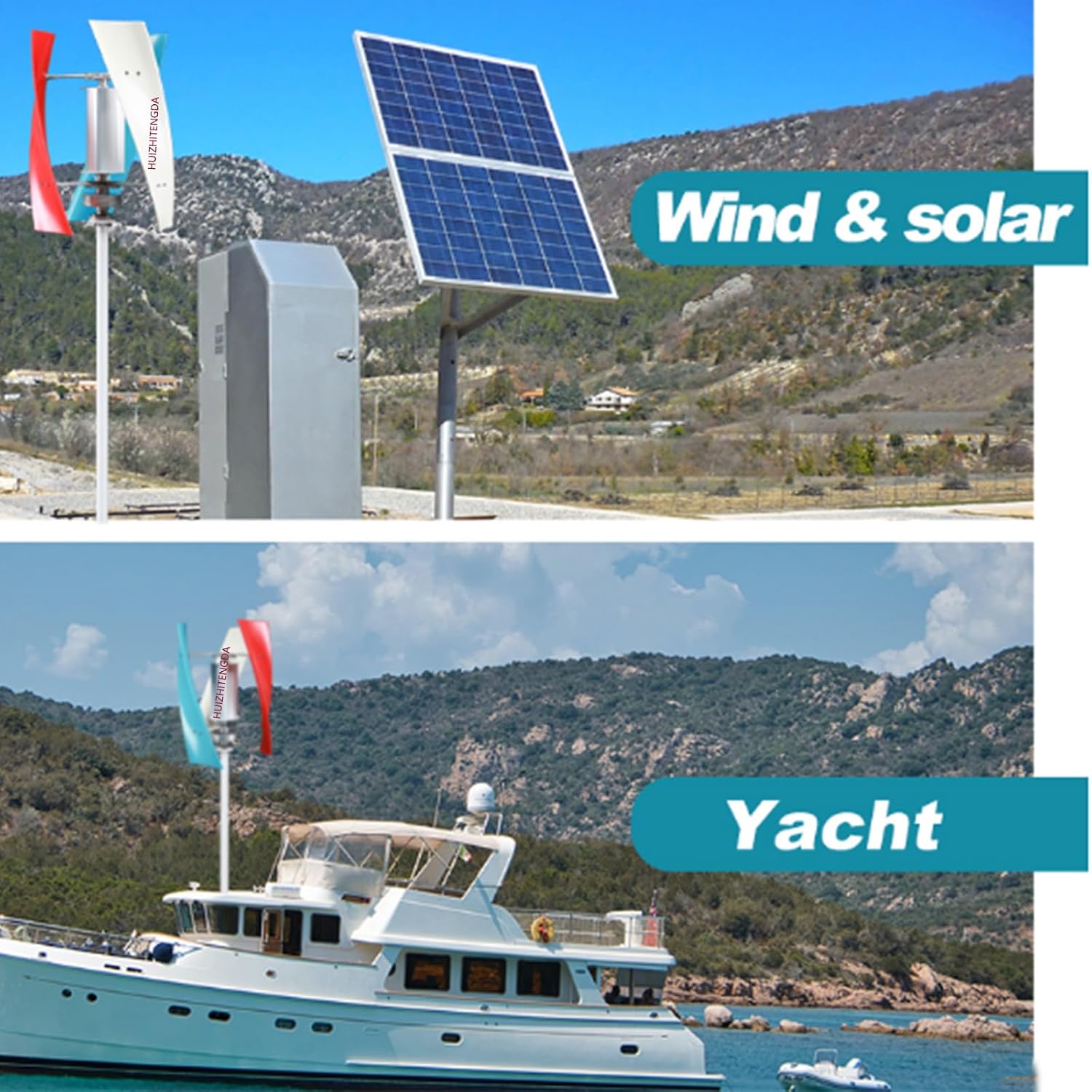 3000W Wind Turbine Generator Vertical, 12V-220V Garden Noise Wind Turbine Generator with Controller 3 Blades Wind Turbine Kits for Home, Monitoring Use,24v