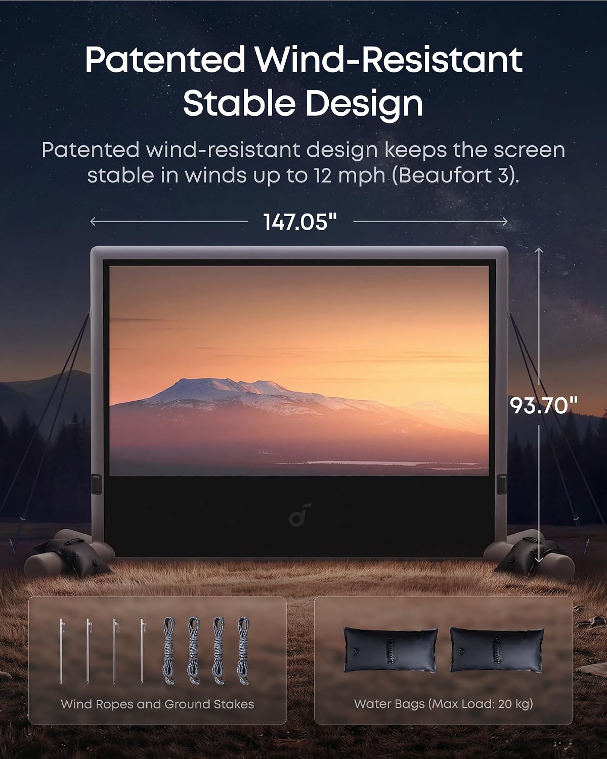 soundcore Nebula X1 Pro 4K Triple Laser Mobile Theater Projector with 120' Silent Inflatable Screen, 3500 ANSI Lumens, 7.1.4 Dolby Atmos, 56000:1 Contrast, Wireless Battery Pump, Wind-Resistant
