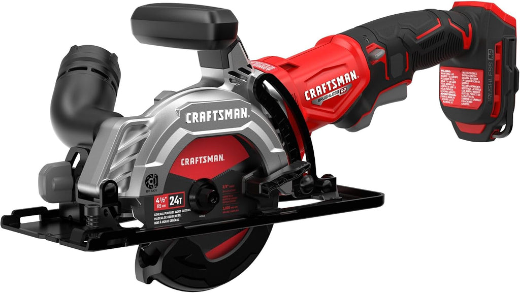 CRAFTSMAN V20 4-1/2 Inch Cordless Circular Saw, Bare Tool Only (CMCS405B)