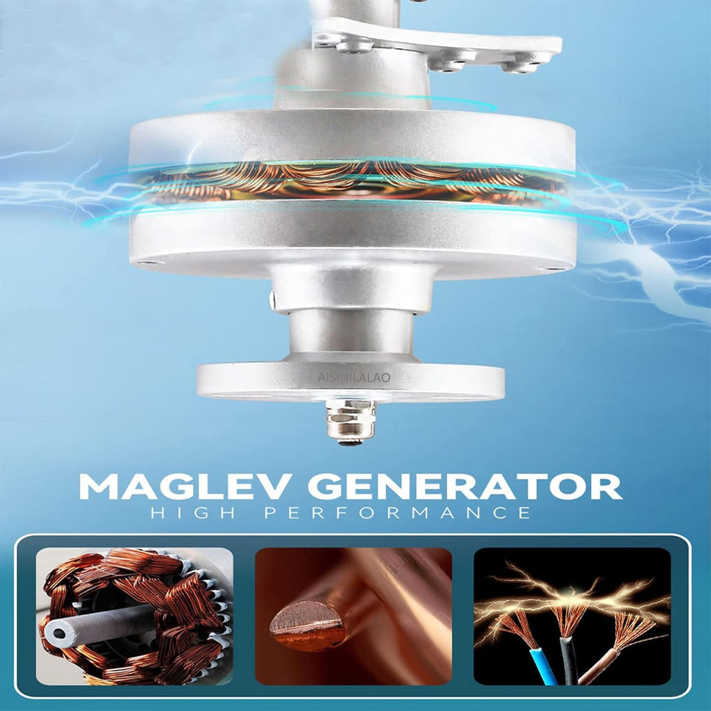 1000W-1500W Vertical Axis Wind Turbines Generator Kit, Noiseless Wind Turbine Generator with Mppt Controller for Home Camping(48V)