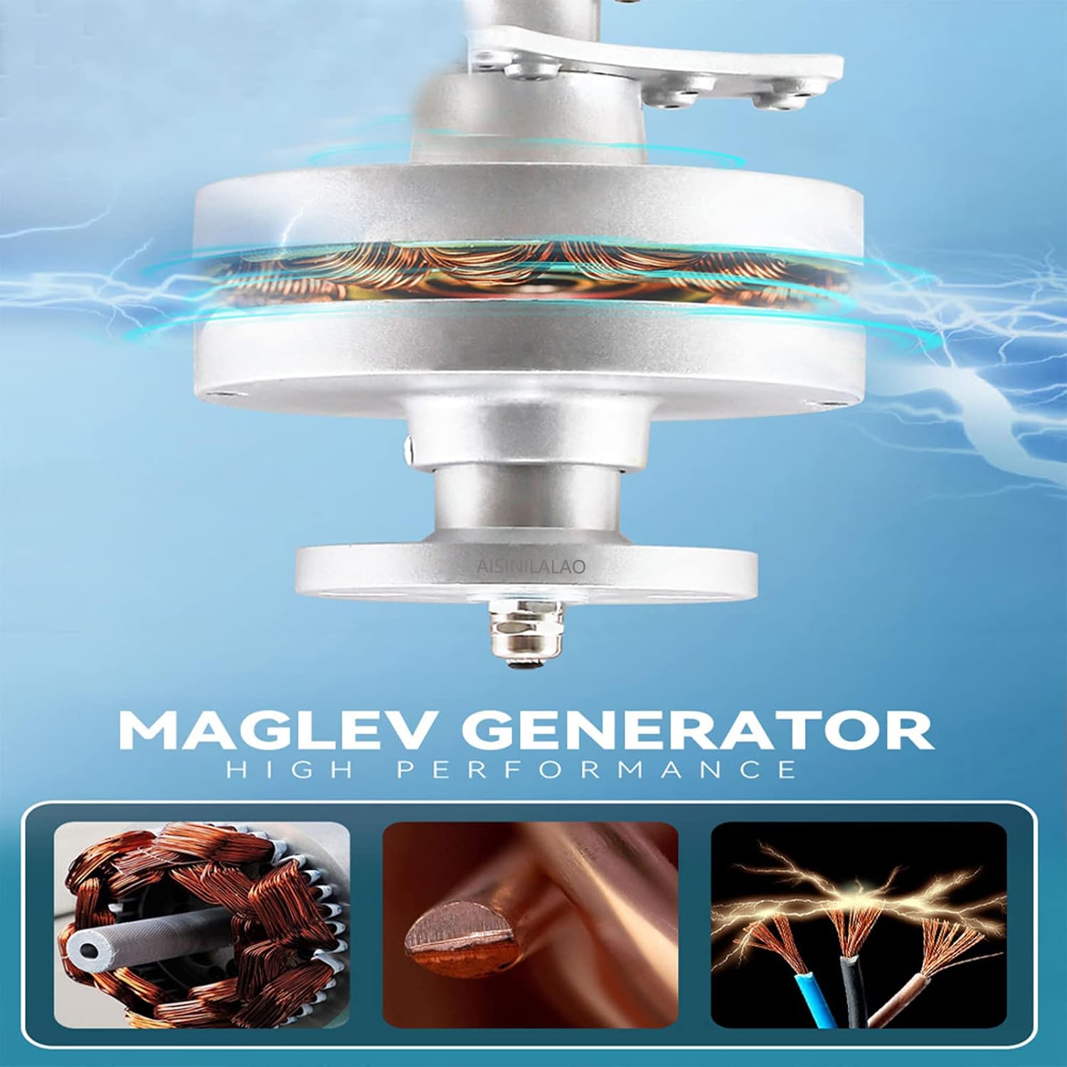 1000W-1500W Vertical Axis Wind Turbines Generator Kit, Noiseless Wind Turbine Generator with Mppt Controller for Home Camping(48V)