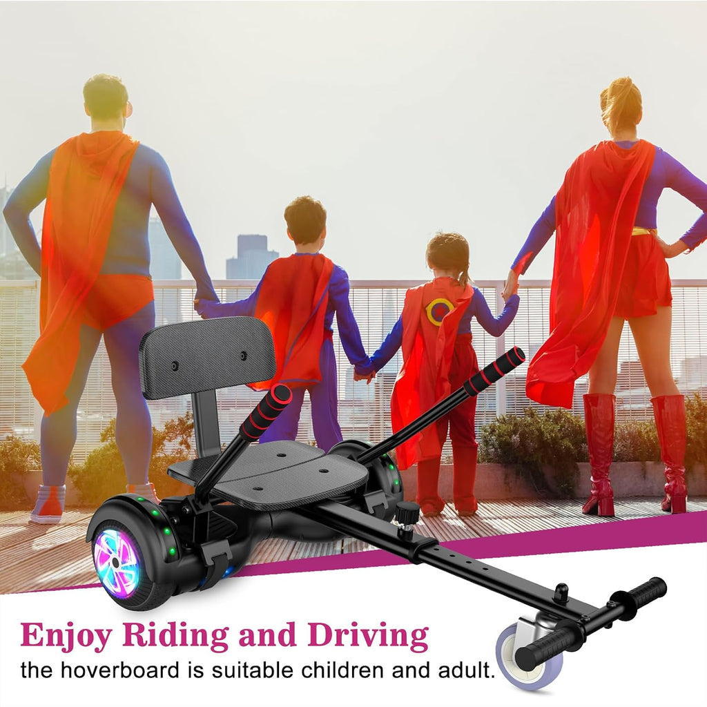 FLYING-ANT Self Balance Scooter Seat Attachment 6.5' Two-Wheel Self Balancing Electric Scooter with LED Light Flash Lights Wheels