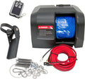 Electric Anchor Winch,Boat Anchor Wench 12V Marine Saltwater Anchor Windlass Kit with Wireless Remote Control Anchors Up to 25 LBS