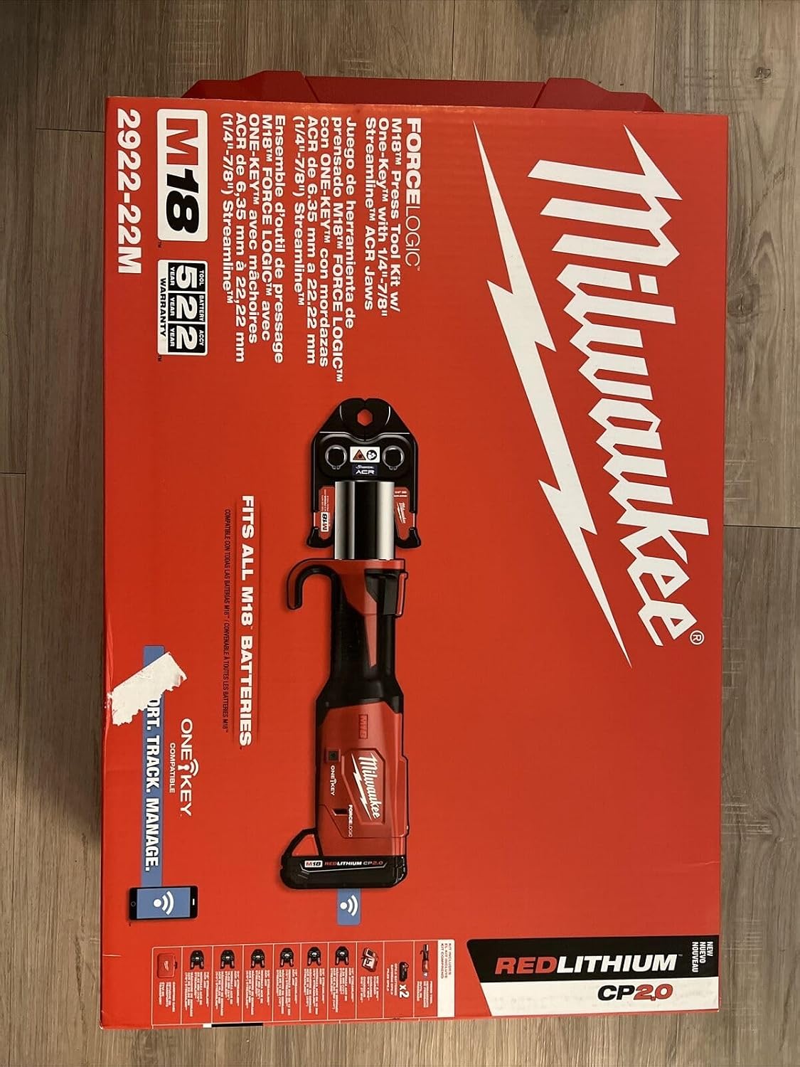 M18 Force Logic Standard Press Tool with ONE-Key KIT, for 1/2 in to 4 in 18 V