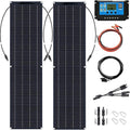 Portable Solar Chargers,100W Solar Panel Flexible Solar Panels Kit Monocrystalline Solar Modules for Outdoor Camping Travel RV Uneven Surfaces