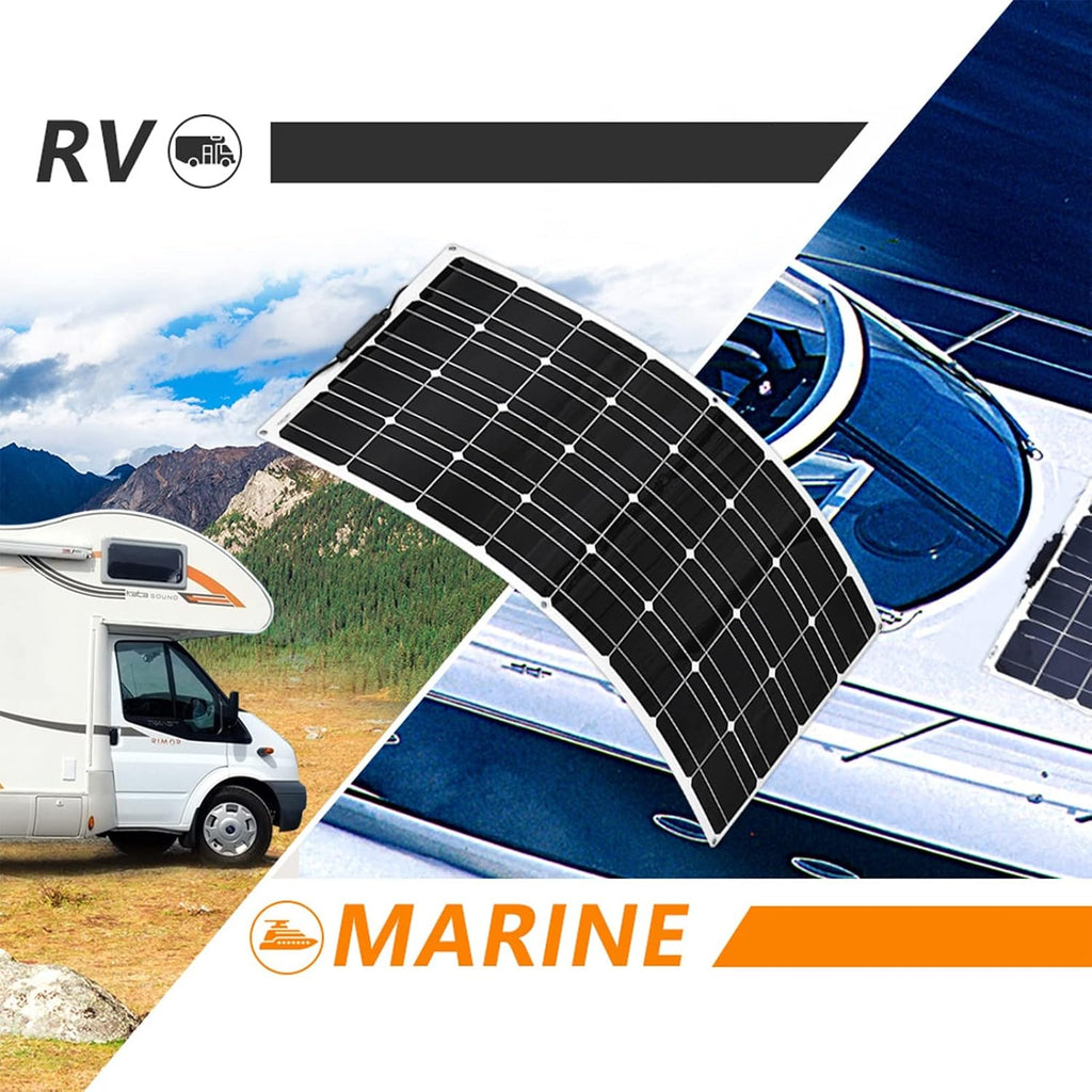 Solar Panel 16V 300W Flexible Solar Panels Solar Module Outdoor Solar Charger Portable Solar Panel Kit Solar Generator Monocrystalline Solar Panel for Motorhomes, Roofs, Boat, Pool,300w