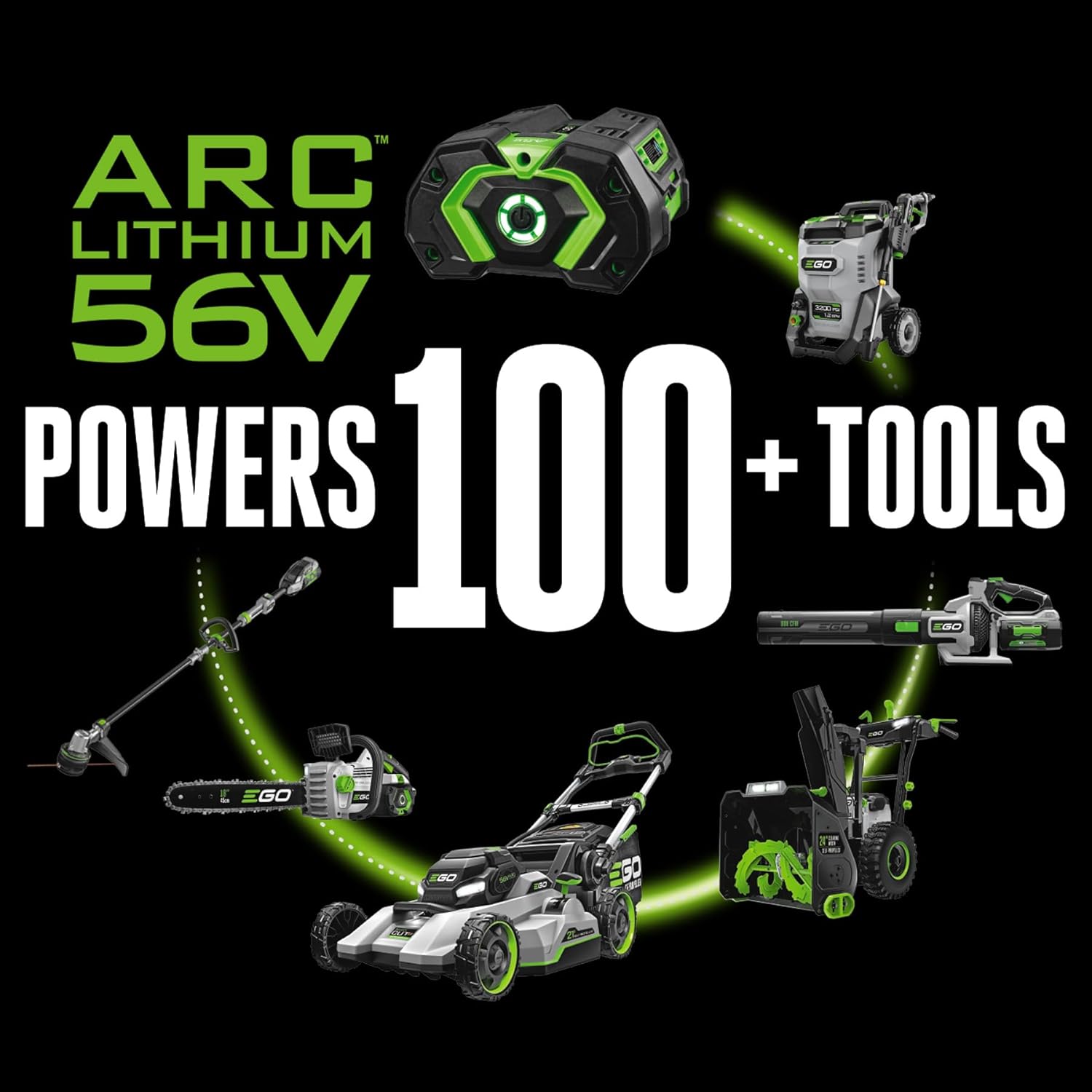 EGO POWER+ Chain Saw, 20' Battery Powered Chainsaw, Electric Cordless, Includes 56V 6.0Ah Battery and Charger – CS2005
