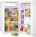 4.3 Cu.Ft Mini Fridge With Freezer – One-Door Refrigerator With 7-Level Temperature Control, 3 Removable Shelves, Low Noise & Energy-Efficient Cooling, Perfect for Home, Office, Dorm or RV(White)