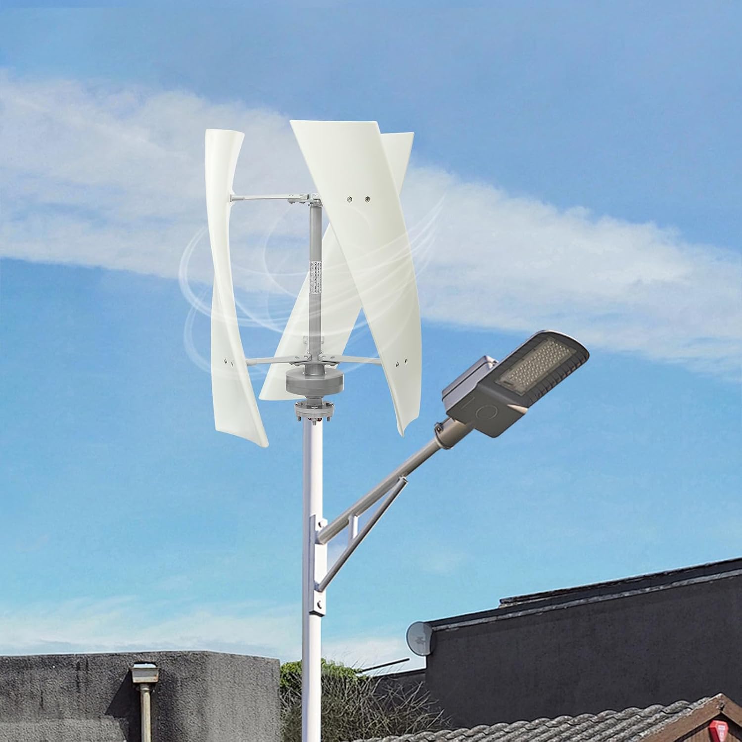 Wind Turbine Generator, 12V 100W Wind Turbine Kit, Automatic Braking Wind Power Generator with Controller & 3 Blades, Wind Power Generator Permanent Magnet Generator for Boats,Gazebos,Home,Streetlight