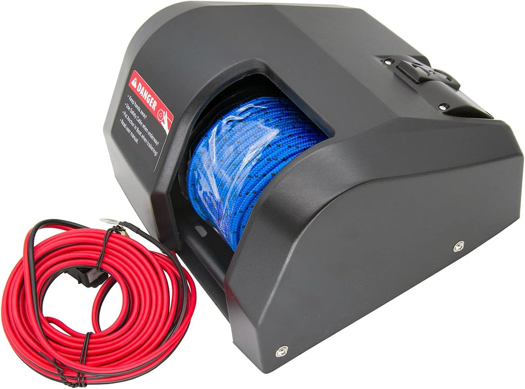 Electric Anchor Winch,Boat Anchor Wench 12V Marine Saltwater Anchor Windlass Kit with Wireless Remote Control Anchors Up to 25 LBS