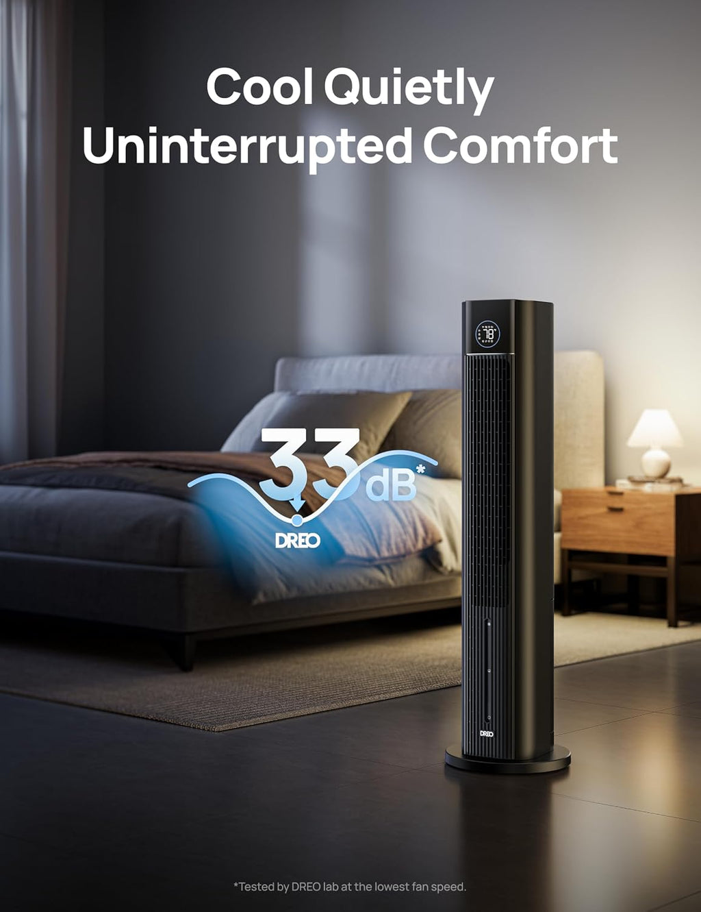 DREO Evaporative Air Swamp Cooler, 43' Cooling Fans that Blow Cold Air 2025 Upgraded, 85° Oscillating Floor Fan for Bedroom, Easy Cleaning, APP Control, Ice Packs, 4 Speeds & 4 Modes, 12H Timer, Black