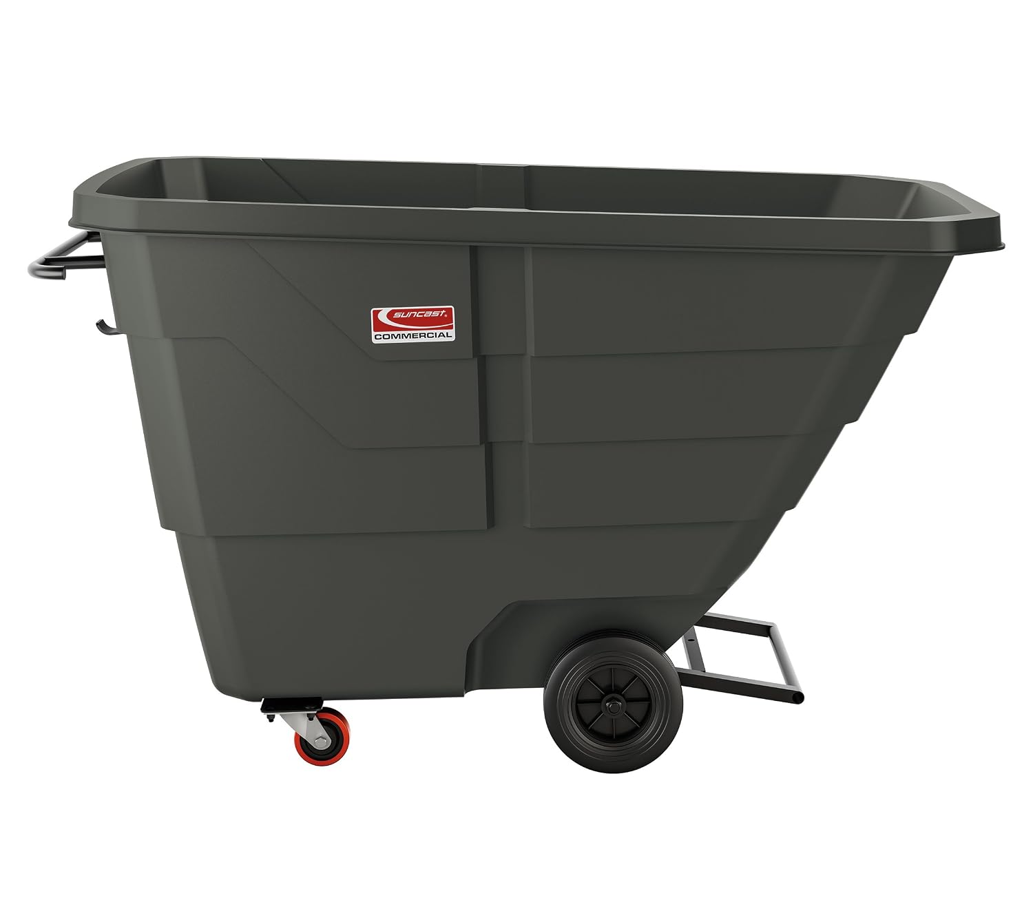 Suncast Commercial Light Duty 1 Cubic Yd. Tilt Truck, Black, Made in the USA