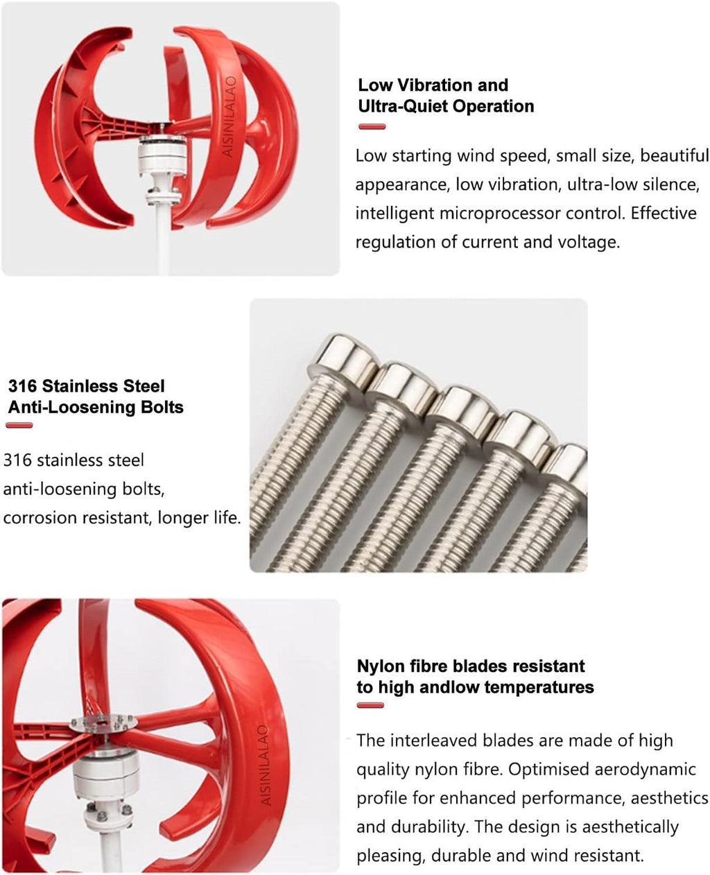 400W 600W 800W 1000W 1200W Vertical Axis Wind Turbine Generator Kit - 12V Permanent Magnet Motor with Controller for Home, Camping, Renewable Energy Solutions