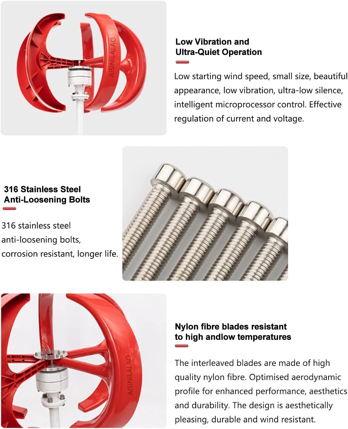 400W 600W 800W 1000W 1200W Vertical Axis Wind Turbine Generator Kit - 12V Permanent Magnet Motor with Controller for Home, Camping, Renewable Energy Solutions