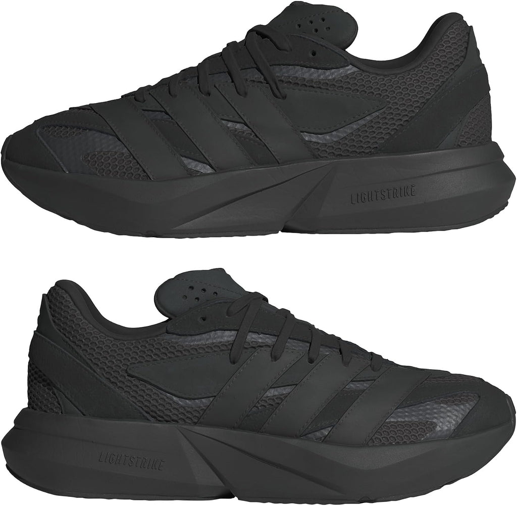 adidas Mens Lightblaze Lace Up Sneakers Shoes Casual - Grey, White