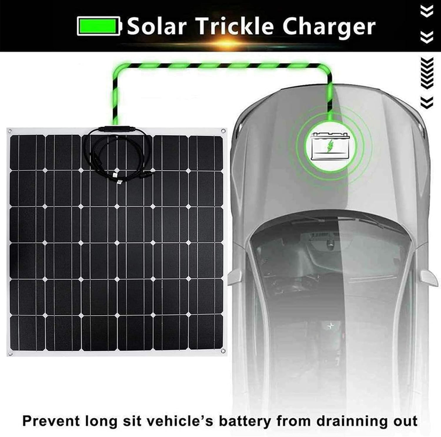 AIZYR Monocrystalline Flexible Solar Panel, 100W 18V Outdoor Portable Solar Panels Efficiency 24%-26% for Homes, RV, Boat, Uneven Surfaces