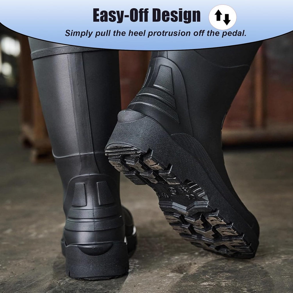 HAIXHX Protection Industrial Safety Footwear，Wear Resistant Industrial Grade Fleece-Lined Insulated Boots for Power Station Maintenance(Foot Length 25.5cm)