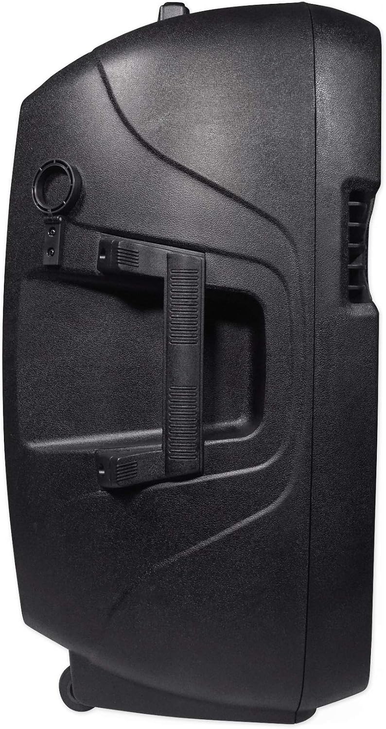 Rockville RAM15BT 15' Rechargable Powered 800W PA Speaker, 2 Mics, Bluetooth