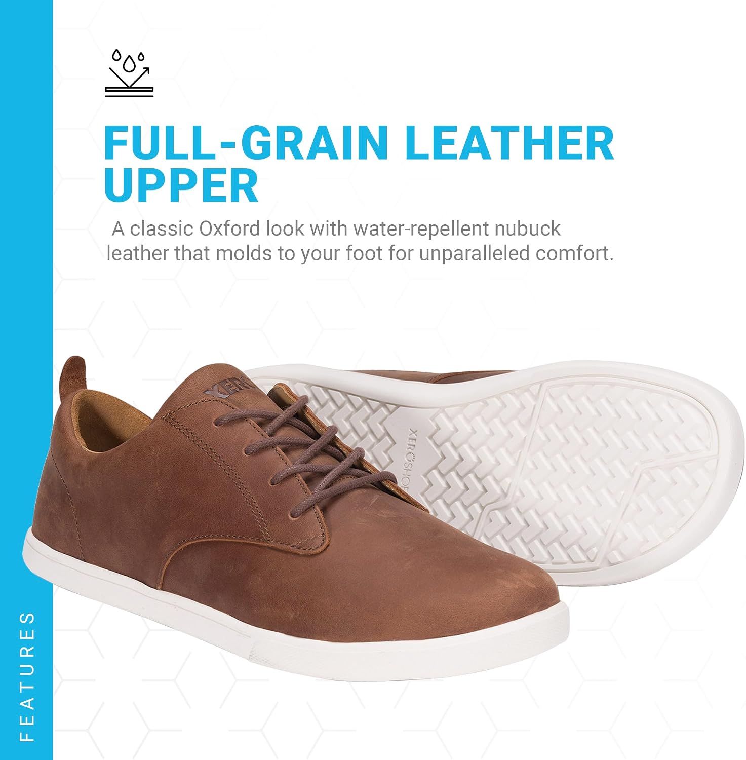 Xero Shoes Men's Glenn Leather Barefoot Dress Casual Shoes
