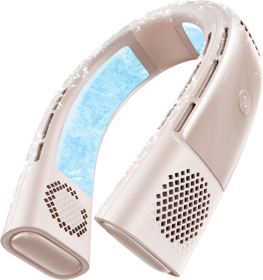 TORRAS COOLiFY 2S Lite Neck Air Conditioner, Long Battery Life Cooling Neck Fan, Lightweight & Comfortable, Hands-Free Wearable AC for Commute, Work, Travel. Apricot