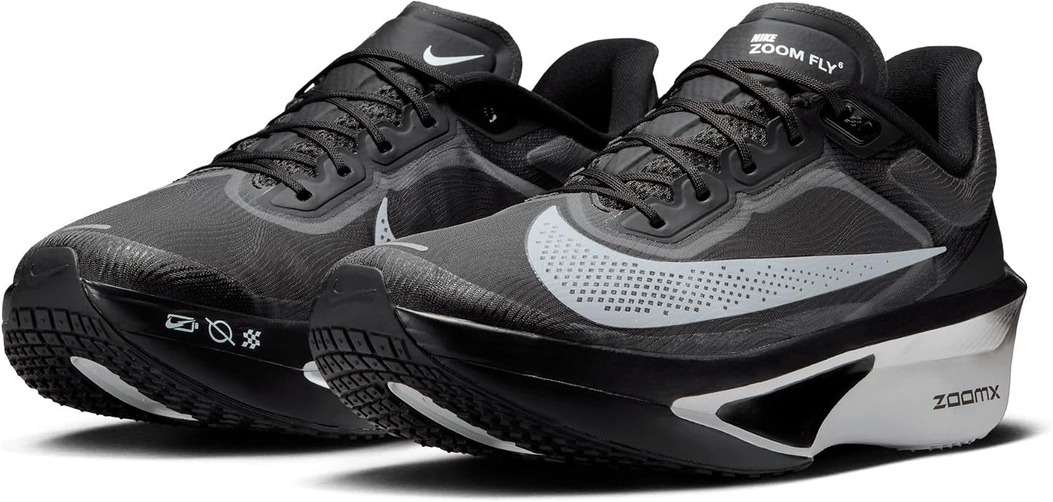 Nike Zoom Fly 6 Men's Road Racing Shoes (FN8454-001, Black/Light Smoke Grey/White) Size 12