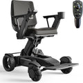 Foldable Electric Wheelchair Adults Portable - Includes Remote Control & Electric Lift, Adjustable Backrest, Powerful Dual Motors for Smooth Mobility Indoor/Outdoor, Black-D12