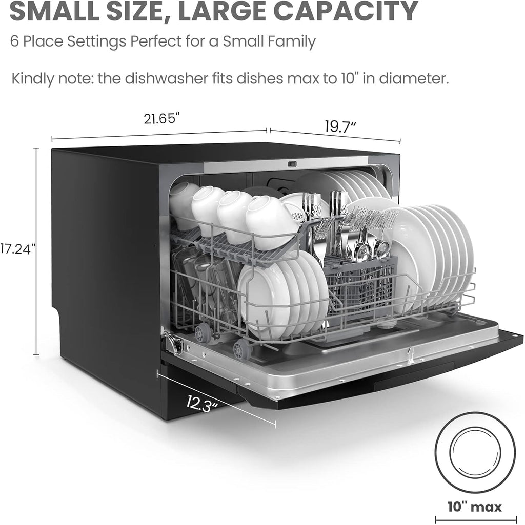 Suncast 54 Cubic Feet Vertical Storage Shed with Durable Plastic Construction & COMFEE' Countertop Dishwasher, Energy Star Portable Dishwasher, 6 Place Settings