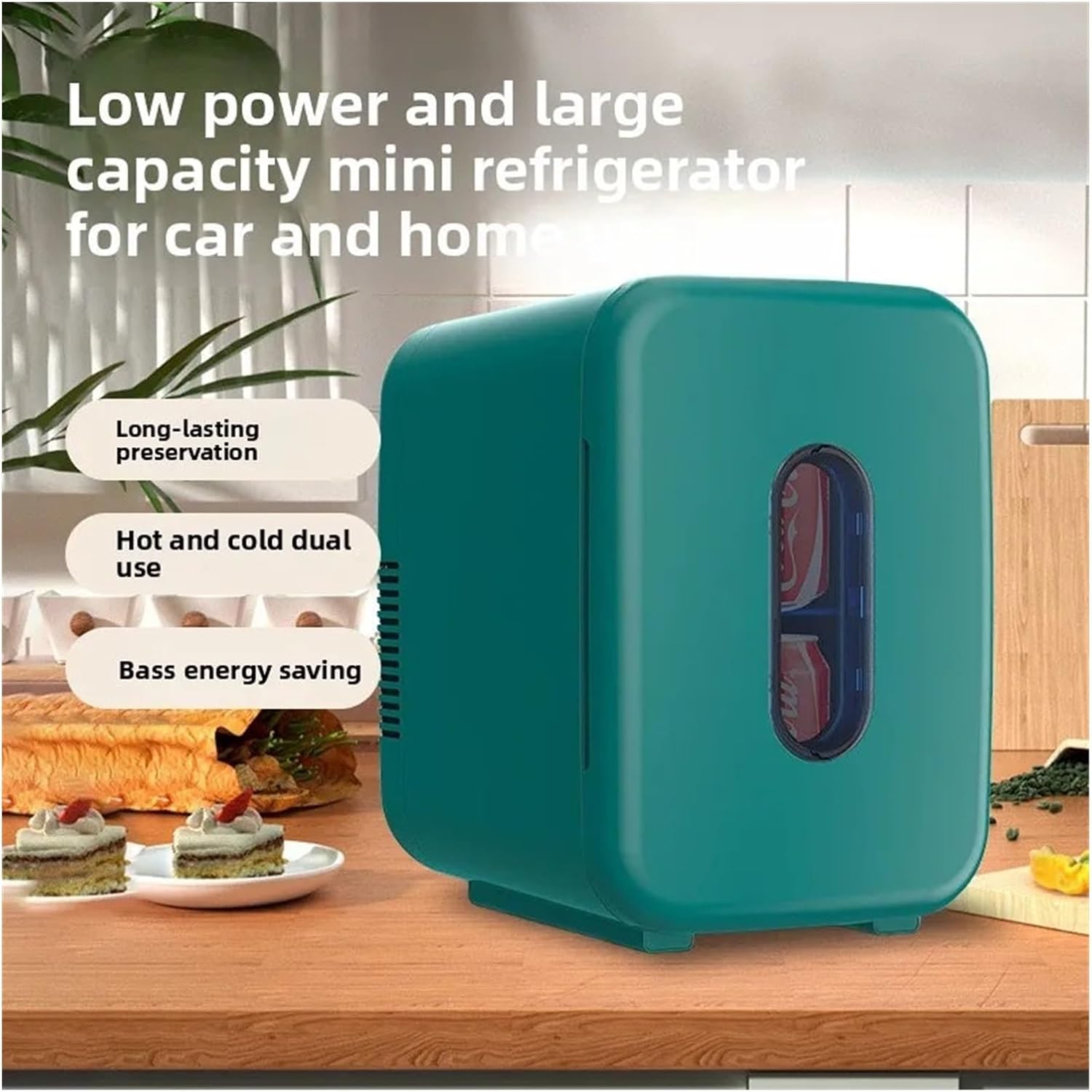 10L Car Refrigerator Refrigeration Mini Refrigerator Car Home Dual-purpose Mini Heating And Cooling Box 220-240V 30-60W(Only wheel)