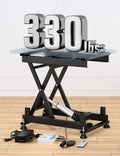 DIHOOL Electric Scissor Lift Table 330Lbs, 210-580MM,8-23in Height Adjustable Lifting Platform