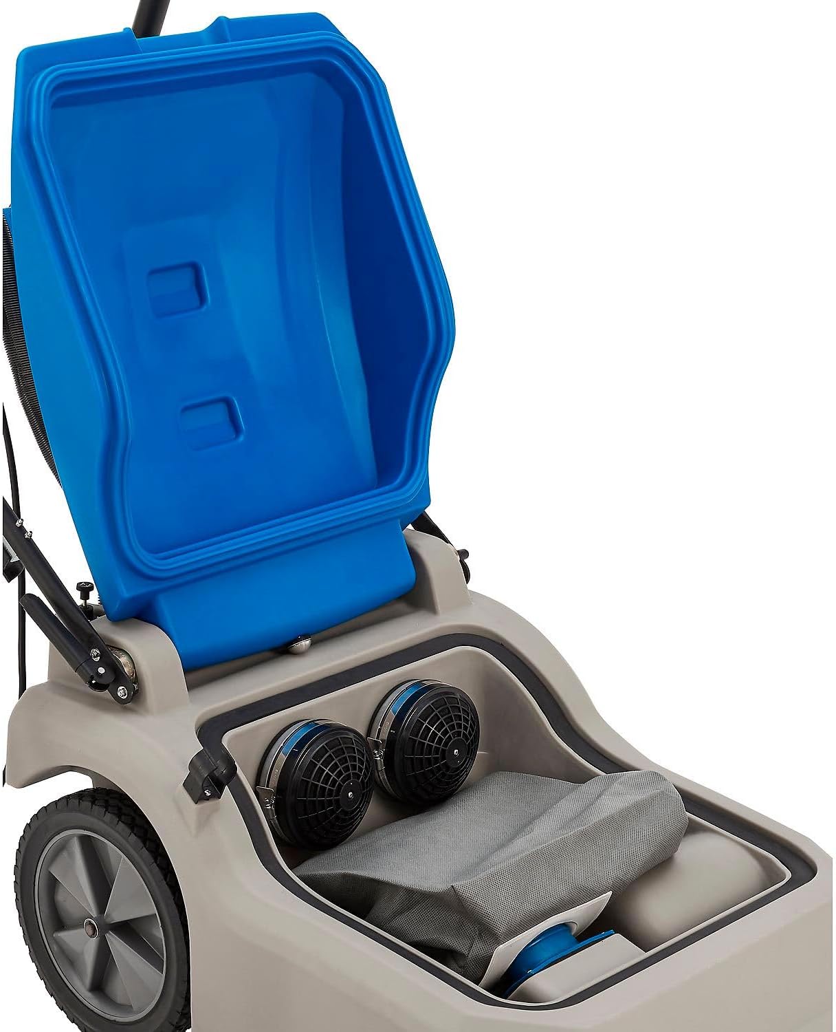 Global Industrial Commercial Wide Area Carpet Vacuum Cleaner, 30' Cleaning Width, 10.5 Gallon Capacity, 2 Horsepower, 120V 80'L Power Cord, Gray & Blue