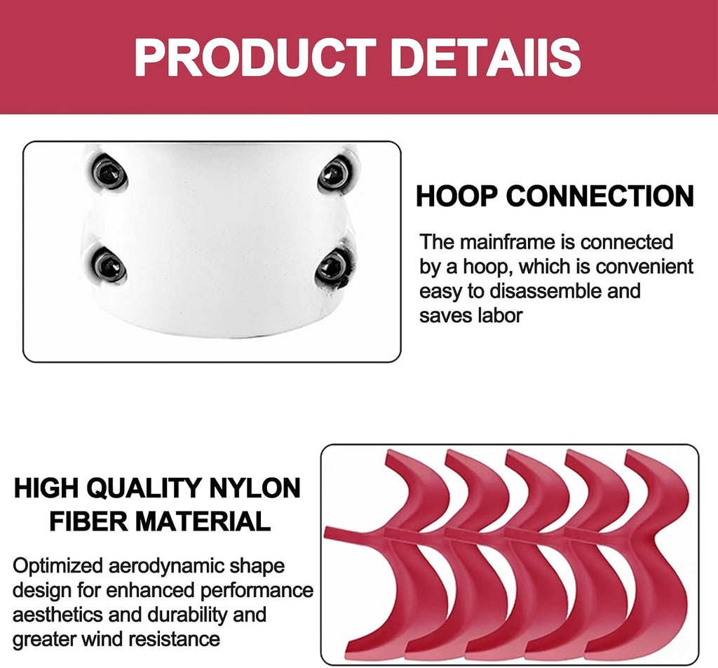 Small Vertical Axis Wind Turbine with Controller, 1000w Windmill Generator, 360° Horizontal Automatic Windward Adjustment, 5 Blades Rotate Smoothly(12v)