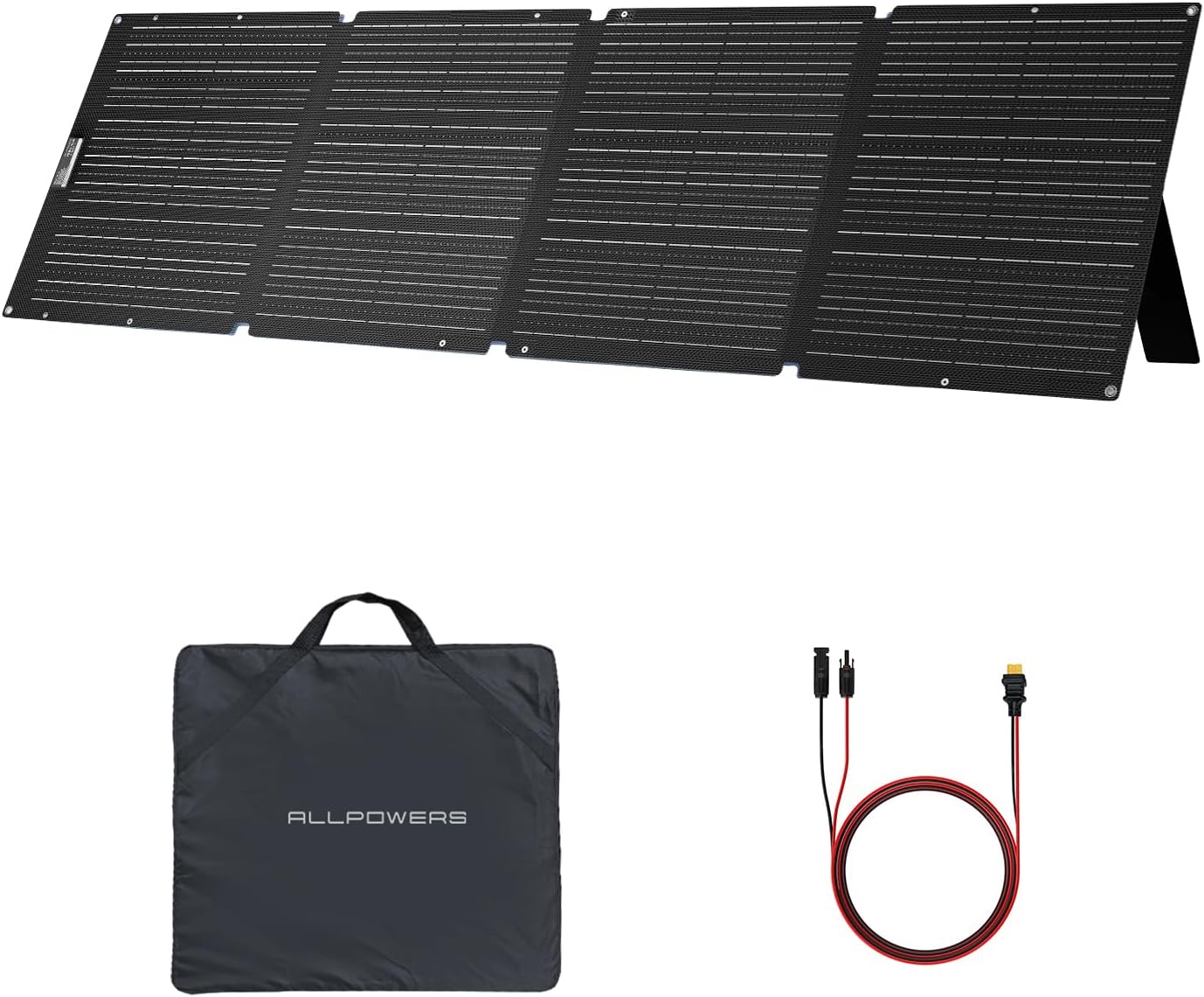 ALLPOWERS SOLAX SE200 200W Portable Folding Solar Panel,High-Efficiency 23%-25% Monocrystalline Solar Charger for Generator,Camping&RV,41.6V Voltage,IP68 Waterproof