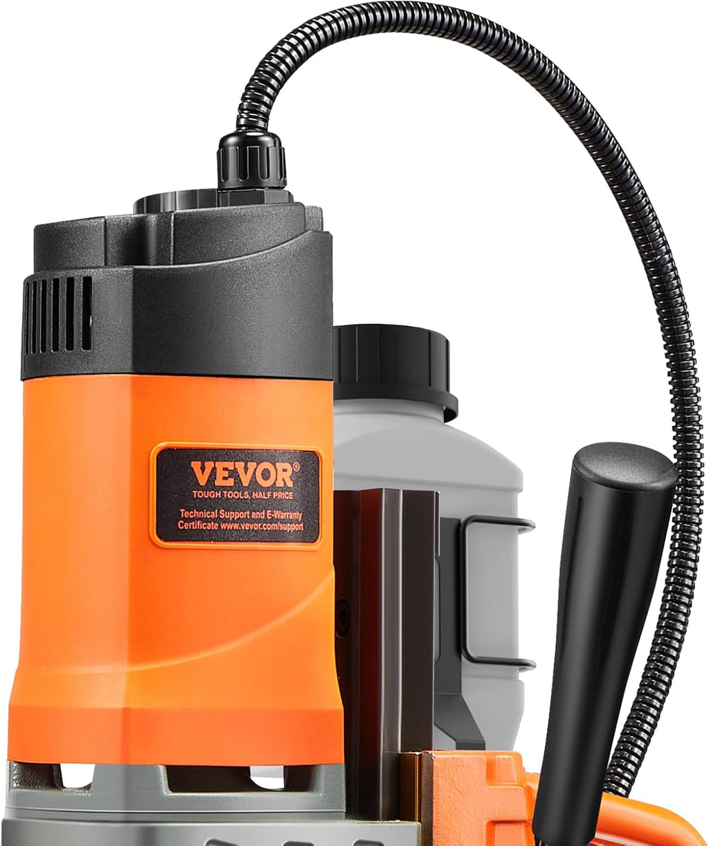 VEVOR Mag Drill Press, 1300W 1.57' Boring Diameter, 2922lbf Power Portable Magnetic Drill, 810 PRM, 11Pcs Drill Bits Electric Drilling Machine for Metal Surface, Industrial and Home Improvement