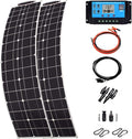 100W Portable Solar Panel,15V Flexible Solar Panel Kit Monocrystalline Waterproof Solar Charger Photovoltaic Solar Modules for RV Boat Camping