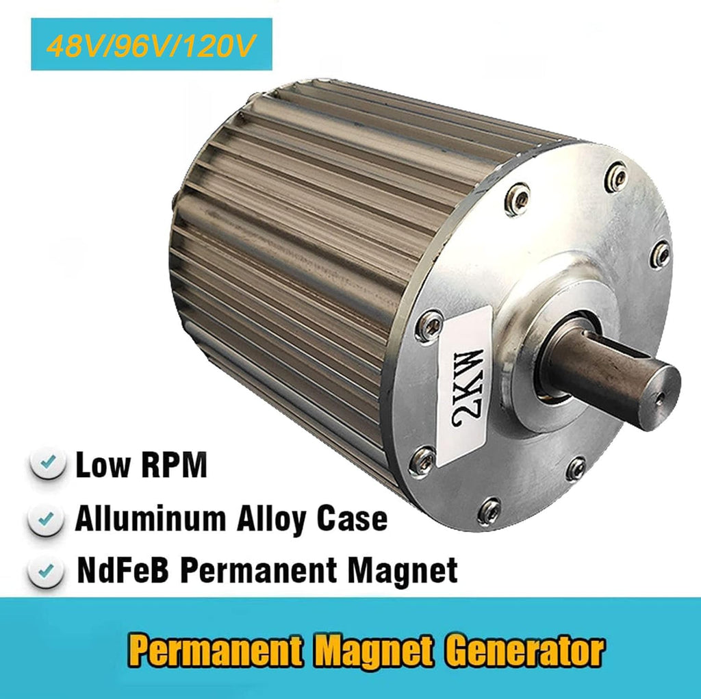 Three Phase AC Permanent Magnet Generator, High Efficiency Low Rotational Speed Motor, 1KW 1.5KW 48V Household Small Brushless Wind Turbines,1KW-48V