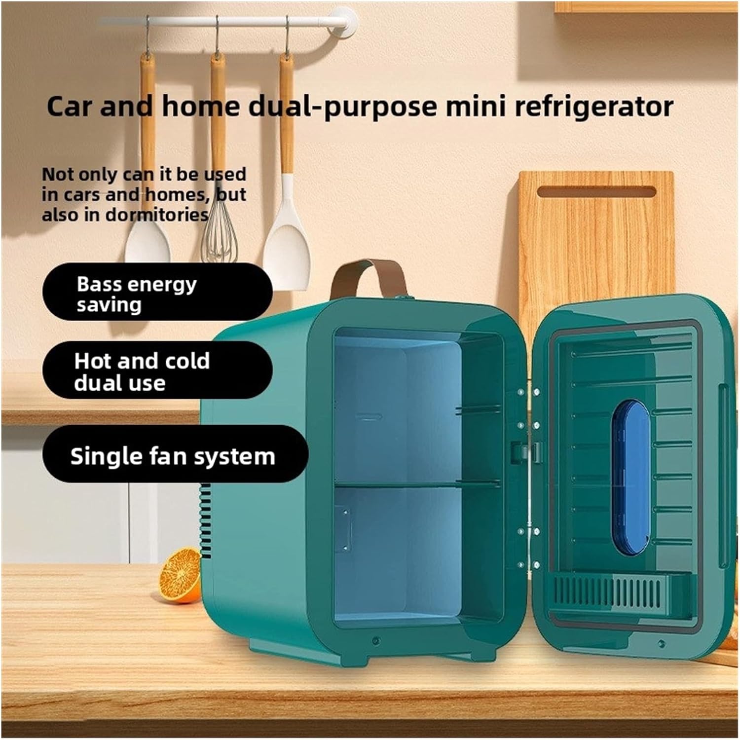 10L Car Refrigerator Refrigeration Mini Refrigerator Car Home Dual-purpose Mini Heating And Cooling Box 220-240V 30-60W(Only wheel)