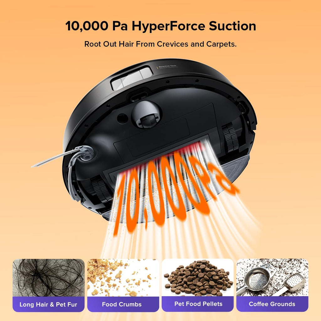 roborock Q10 S5+ Robot Vacuum and Mop Black with Zero-Tangling Side Brushes Replacement Bundle