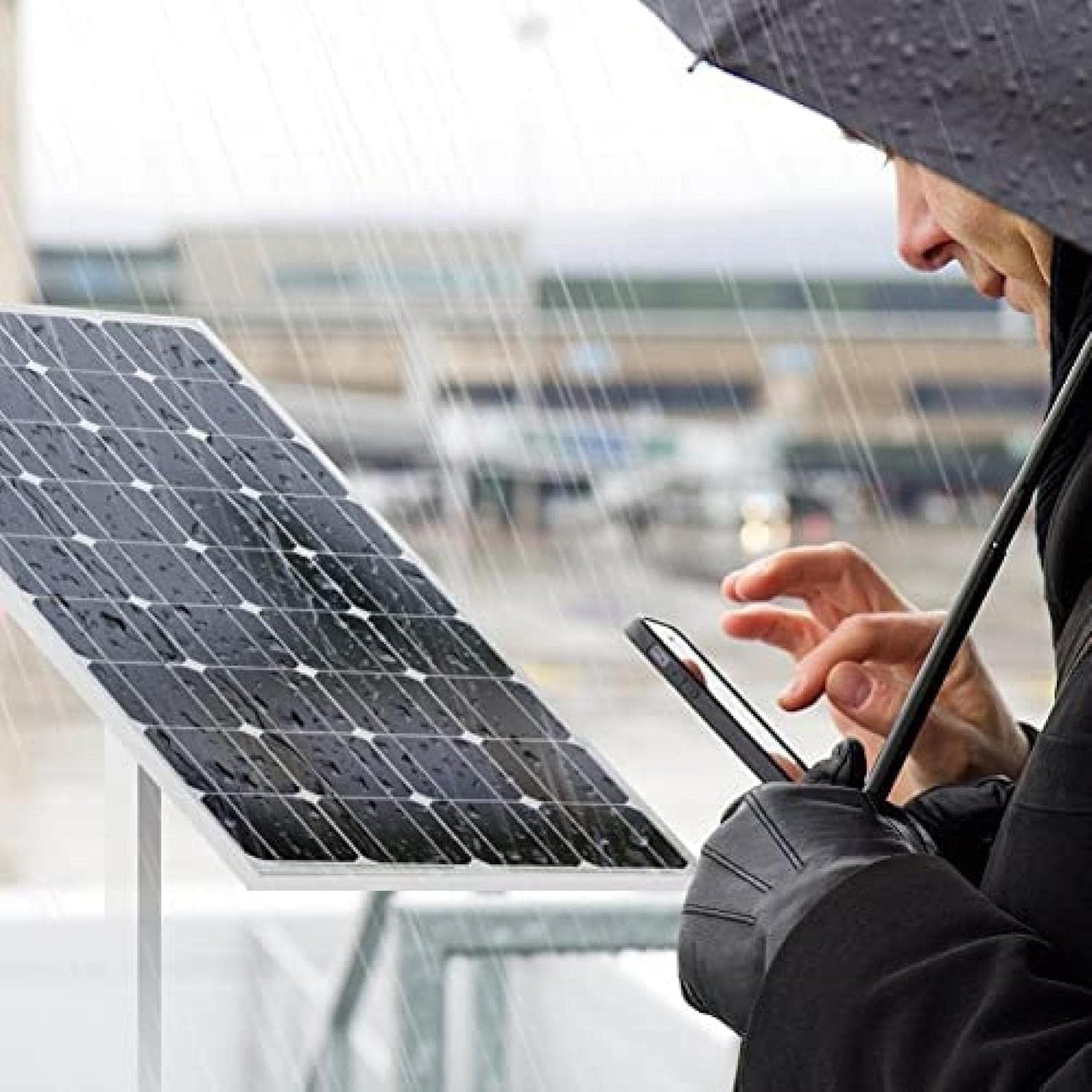 Solar Panel Portable Solar Panels Solar Panel 100 Watt Polycrystalline Solar Panel Module Pv Power Charger for Outdoor Camping Travel