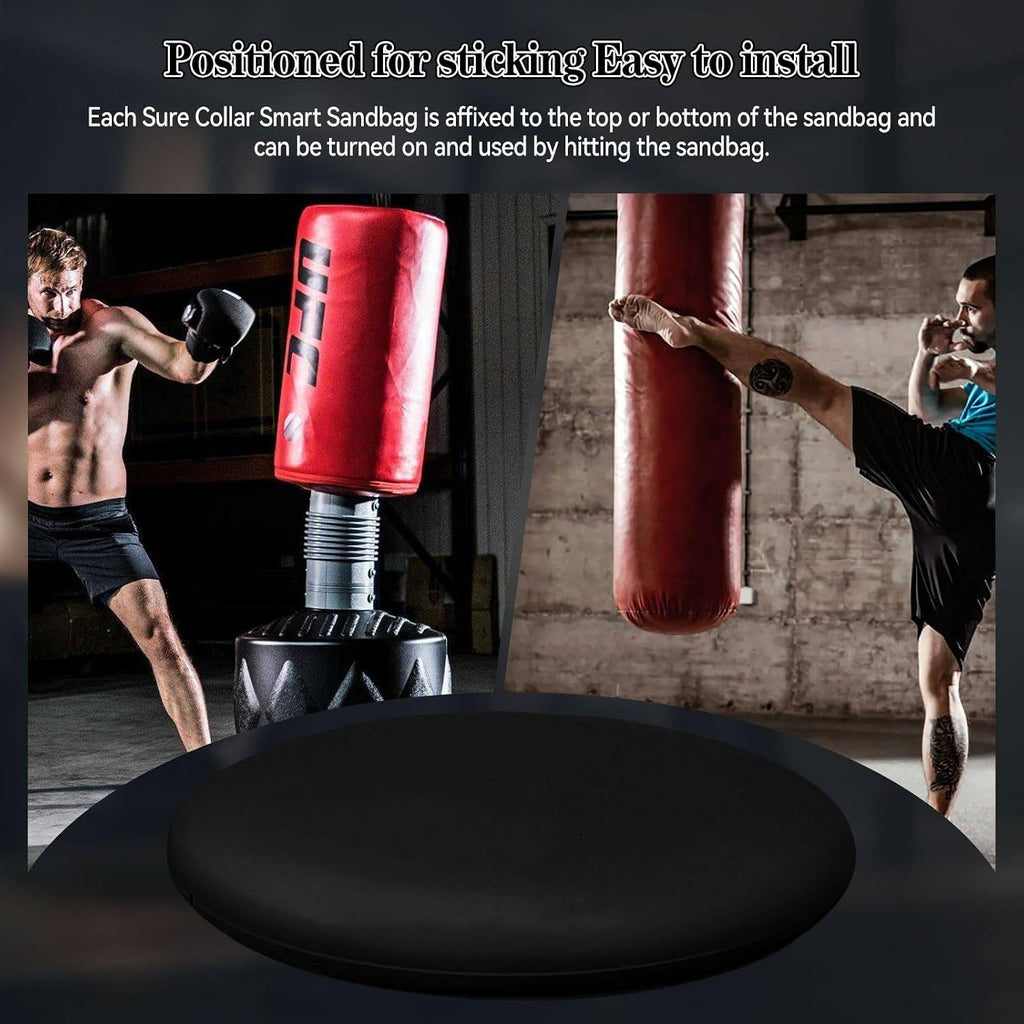 Smart Force Tracker for Punching Bag - Real-Time Data Monitoring, 200H Battery, Voice Feedback, 3 Training Modes， Speed Sensor with App for Boxing, MMA, Kickboxing Training,White