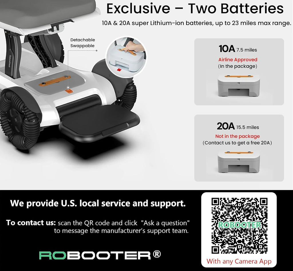 Intelligent Electric Powered Wheelchair Device, Automatic Folding, Remote Controlled, Smart, Compact Heavy Duty Mobile, Powerful Dual Motor, Foldable Portable Motorized Mobility Scooter