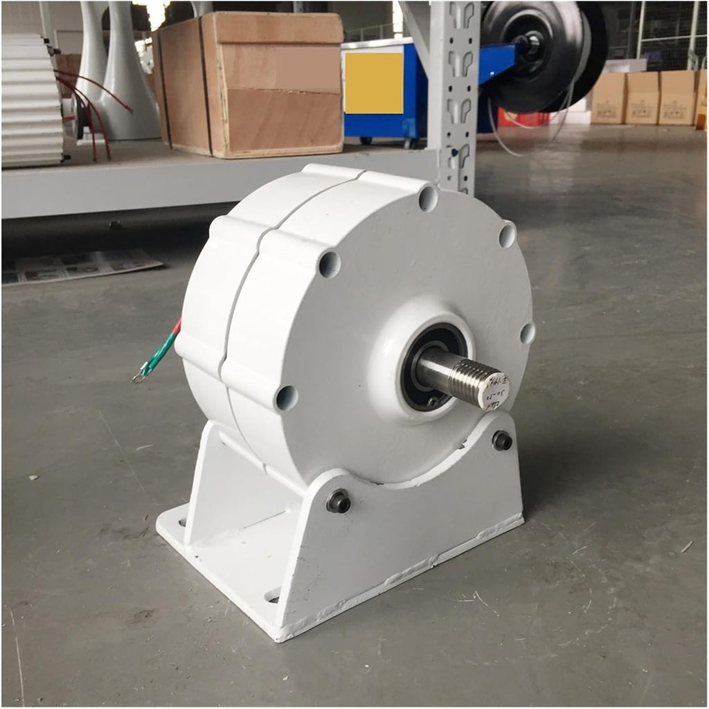 Wind Turbine Generator, Low Speed 800W 1000W 12V 24V 48V Gearless Permanent Magnet Generator AC Alternators Use For Wind Turbine Water Turbine for Marine, RV, Home(Without base,12V_500W)