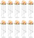 10Pcs Luxurious Acrylic Crysta Flower Stand, Wedding Centerpieces on Floor, Tall Flowers Arrangement Stands, Tabletop Vase, for Wedding Party, Dinner Event, Hotel/Home Decor