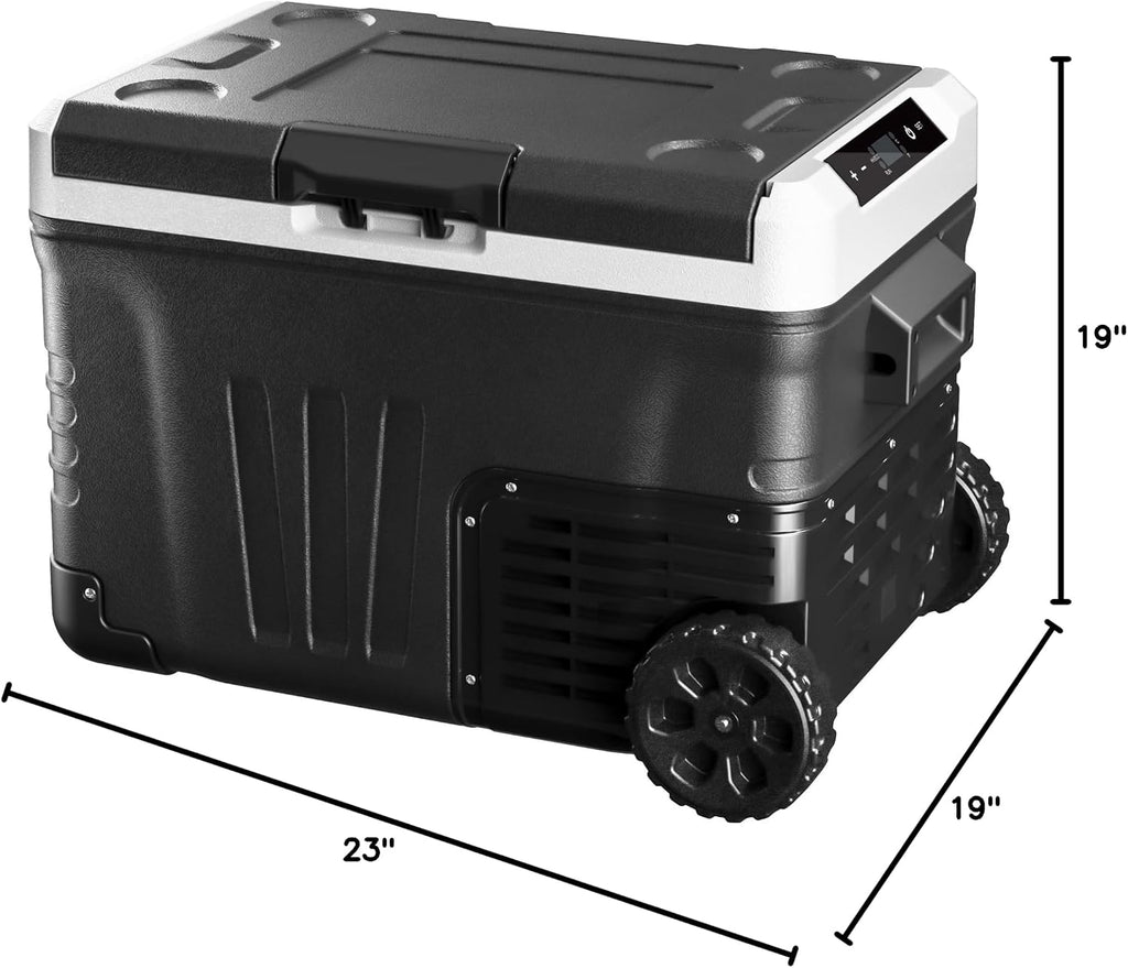 EKOJUCE 12 Volt Refrigerator Portable Fridge - 35L Electric Cooler Big Zone, 12V Fridge -4℉-68℉ for Camping, Boating, Truck, RV, Outdoor, Home