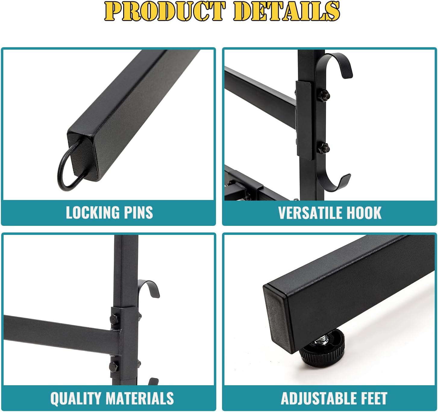 Kayak Storage Rack, Heavy Duty Kayak Racks for Garage and Outdoor Storage, Storage Rack for Kayak, Canoe, Surfboard & Paddleboard.