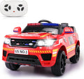 TOBBI Fire Truck Ride on Car 12V Electric Firetruck Battery Powered Vehicles for Kids to Drive with Remote Control, Bluetooth, Siren-Call, Walkie-Talkies for Toddlers Ages 1-8 Years, Red